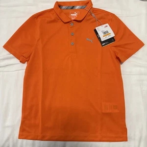 NWT Puma Essential Boys Orange Golf Shirt - Size Small - Retail $30 - Picture 1 of 5
