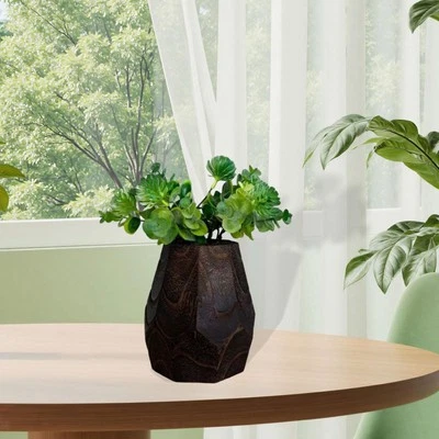 Wooden Flower Vase Decoration Flowerpot Vase for Tabletop Kitchen Farmhouse - Image 1 of 4