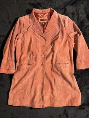 Gabardina para mujer 100 % cuero genuino melocotón 3XL DIALOG Foto 1 de 4