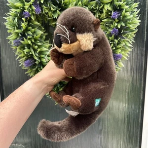 BBC Earth Posh Paws Juguete Suave Peluche Nutria Peluche 13” Marrón En muy buena condición - Imagen 1 de 12