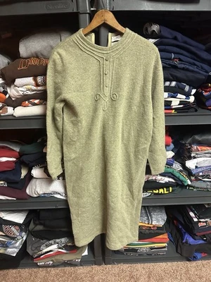 Vestido verde vintage años 70 Sears 100 % lana de cordero australiano Foto 1 de 3