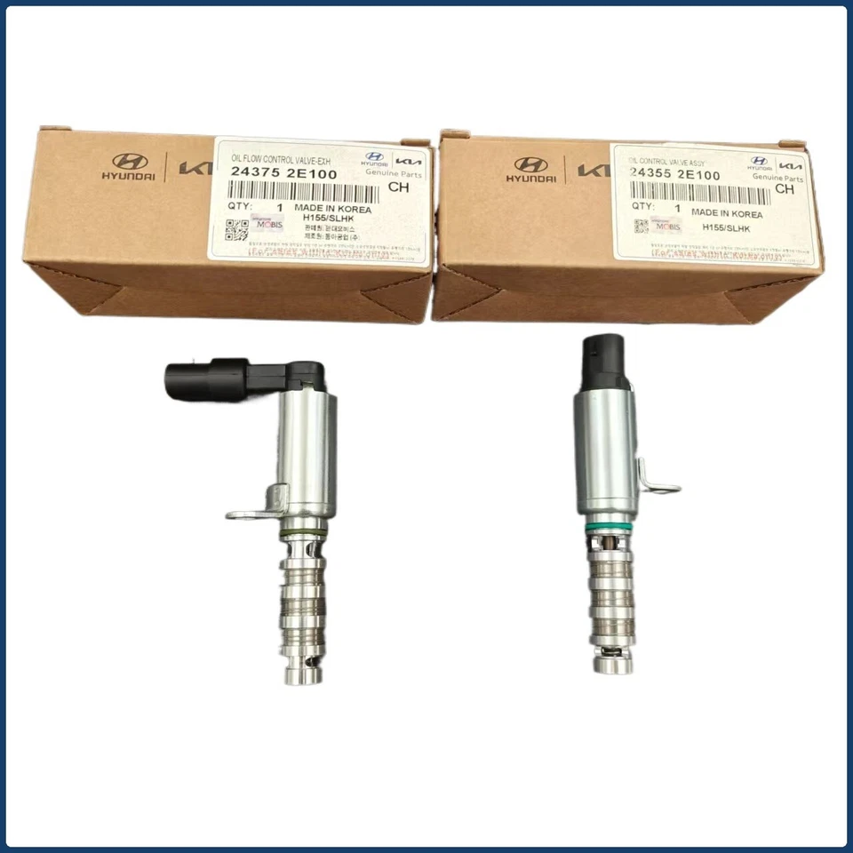 OEM 243552E100 243752E100 VVT OCV Soleno Valve 2PC Set 2.0L Hyundai&Kia Elantr - Image 1 of 4