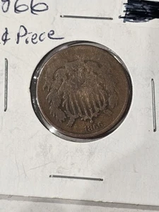 1866? Two Cent Piece, Circulated Type Coin - Picture 1 of 2