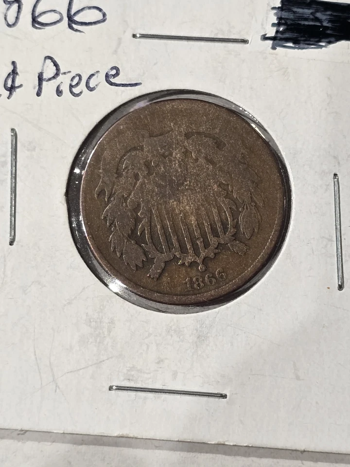 1866? Two Cent Piece, Circulated Type Coin - Image 1 of 2