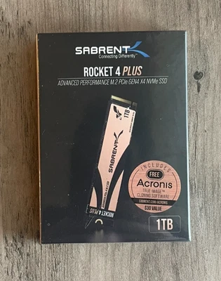 SABRENT Rocket 4 Plus PCIe GEN4 X4 NVMe SSD 1TB SB-RKT4P-1TB NEW - Image 1 of 3