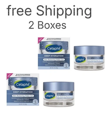 2 cajas de gel de agua restaurador de la piel hidratación profunda Cetaphil - 1,7 oz Foto 1 de 2