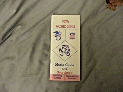 Serie Mundial 1978 Guía de Medios New York Yankees La Dodgers Programa Reggie Jackson Foto 1 de 2