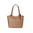 Coach Women's Coated Canvas Signature Day Tote, Tan Rust, One Size