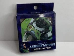 Disney Pixar Toy Story Buzz Lightyear 4 Pack Different Cork Coasters New - Picture 1 of 7