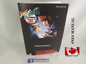 MANUAL SNES - STREET FIGHTER ALPHA 2 - Super Nintendo 'Replacement' Instruction - Picture 1 of 6