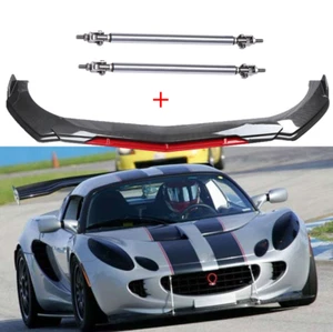 Carbon Fiber Front Bumper Lip Splitter + Strut Rods For Lotus Elise S1 S2 - Picture 1 of 12