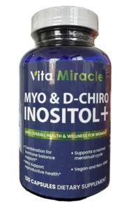 Inositol Supplement Myo-Inositol & D-Chiro Inositol 2000mg 40:1 Ratio EXP:07/26 - Picture 1 of 4