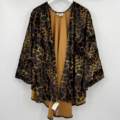 Kathleen For Sweet Herb Vintage 1980's Velour Poncho Cape Giraffe One Size NWT - Image 1 of 4