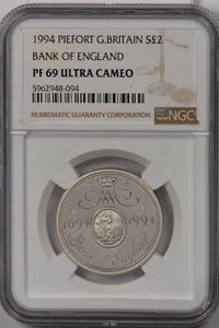 Great Britain 1994 2 Pound NGC Proof 69UC Silver Piefort Bank of England NG1461 - Picture 1 of 2