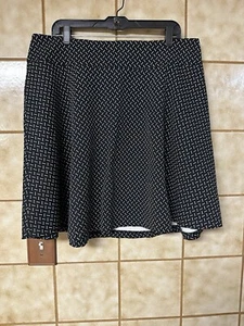 Lane Bryant Womens Plus Black White Dot Smart Stretch Skirt, Size 18 - Picture 1 of 6