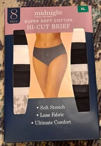 Paquete de 8 calzoncillos Midnight Carole Hochman de algodón suave de corte alto talla XL nuevos - Imagen 1 de 2