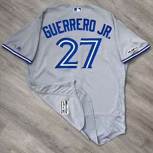 Authentic 2019 Rookie Vladimir Guerrero Jr Toronto Blue Jays Jersey 52 Majestic - Picture 1 of 9