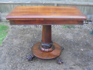 Regency / William IV rosewood fold over card table