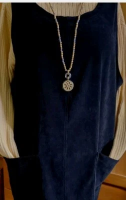 Vestido Negro con Bolsillos, Talla 18, Christy Lyn, Poliéster Cepillado, ¡Hecho en EE. UU.! Foto 1 de 4