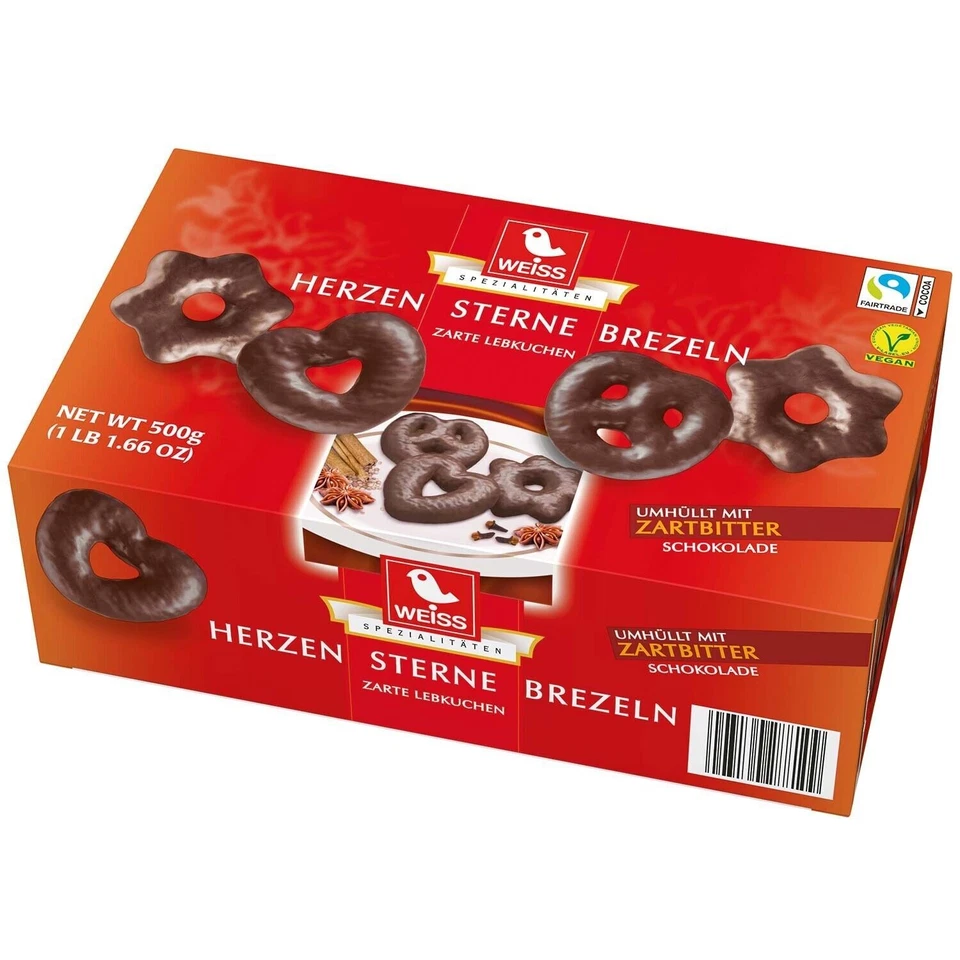 Weiss XL Zarte Schoko Lebkuchen 500g