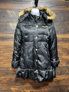 Baby Phat Y2K Girls Parka Coat Jacket XL Vintage Hooded Puffer Goose Down - Picture 1 of 21