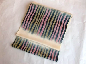 Japanischer Kimono Gürtel Chirimen Nagoya Obi Stoff  - Bild 1 von 7