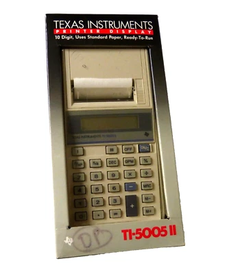 Vintage Texas Instruments TI-5005 II Handheld Calculator with Printer Box - Image 1 of 4