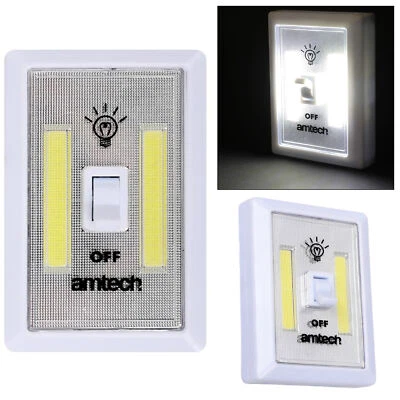 120 Lumen Super Bright Cob LED Licht 3W Batteriebetrieben Tragbar Schalter UK - Bild 1 von 4