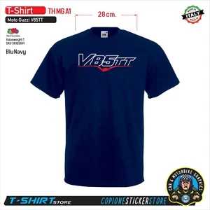 T-SHIRT Maglietta adatta a Moto Guzzi V85 TT moto style blu aquila TH MG A1 - Foto 1 di 2
