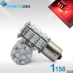 2x 1156/BA15S LED 3528 Chip 54-SMD Red Brake Tail Parking Turn Signal Light Bulb - Picture 1 of 5
