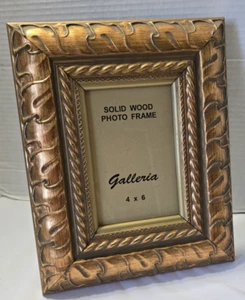 Galleria Solid Wood Photo Frame for 4 X6" copper color wall/desk ~8.75" x 10.75" - Picture 1 of 11