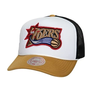 Philadelphia 76ers Mitchell & Ness Blocker Foam Trucker Snap Back Hat - Picture 1 of 4