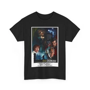 The Exorcist 1973 Movie T Shirt Unisex Heavy Cotton Tee - Picture 1 of 45