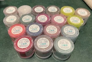Lot of 17 Assorted Acrylic Nail Dip Powder Assorted Colors + Clear Base & Finish - Picture 1 of 3