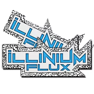 2 ILLINIUM FLUX WHITE BLUE STICKERS VINYL DECAL KIT STICKER PACK WINDOW LIP P3 - Picture 1 of 1