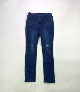 Tengfu Skinny Distressed Stretch Womens Size 6 Dark Wash Denim Jeans - Picture 1 of 7