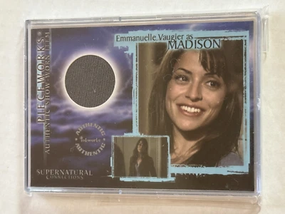 2008 Inkworks SUPERNATURAL Emmanuelle Vaugier GUARDA-ROUPA USADO Jaqueta FATO Cartão - Imagem 1 de 4
