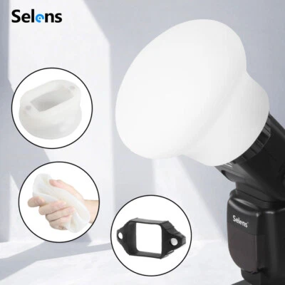 Selens Magnetic Flash Modifier Sphere Diffuser Bounce Band Kit For Godox Yongnuo - Image 1 of 4