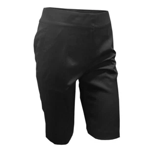 Pantalones Cortos de Golf Izod Para Mujer Negros Planos Frontales Línea Talla 8 - Imagen 1 de 7