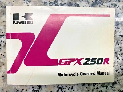 Kawasaki GPX250R Owners manual Handbook, great condition new old stock OCT 1993 - Image 1 of 4