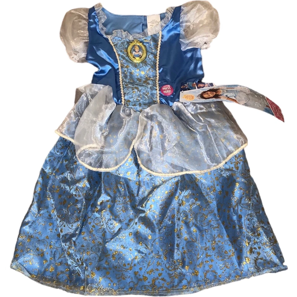 Disney Cinderella Musical Dress Size 4 - 6x Fantasy Play Costume Blue and White - Image 1 of 4