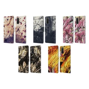 HEAD CASE DESIGNS FLORAL DRIPS LEATHER BOOK WALLET CASE FOR SAMSUNG PHONES 1 - Picture 1 of 11