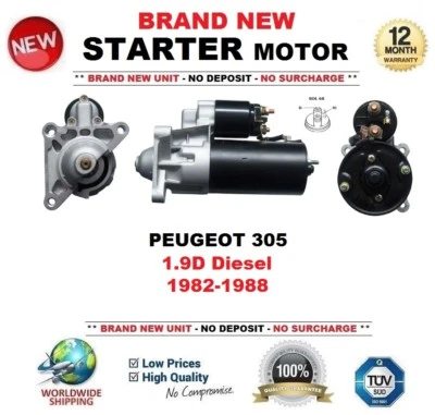 FOR PEUGEOT 305 1.9D Diesel 1982-1988 BRAND NEW STARTER MOTOR 1.8kW 11-Teeth - Image 1 of 4