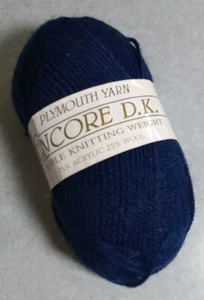 Plymouth Encore DK Yarn Acrylic Wool Navy Blue #848 (1.9 oz) Free US SHIP - Picture 1 of 3
