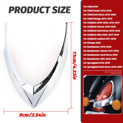 Capa traseira cromada acabamento superior para Indian Chief Chieftain Roadmaster 2014-2018 - Imagem 1 de 4