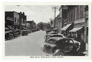Vintage Postcard "Main Street, Williamston, North Carolina" - Picture 1 of 2