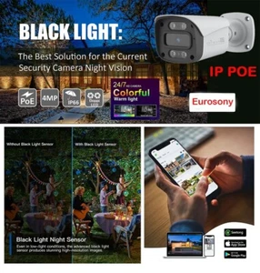 TELECAMERA 4MPX A VISIONE COLORE AL BUIO ASSOLUTO SONY TRICOLOR POE-IP - Foto 1 di 7