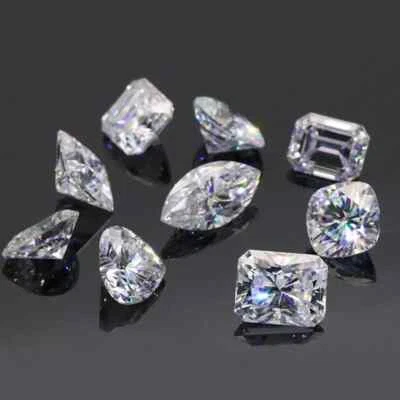 9 Shapes 0.1-10ct D Color VVS1 Moissanite Stone Loose Gemstone Excellent Cut GRA - Image 1 of 4