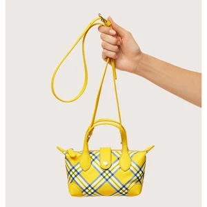 STONEY CLOVER LANE x Pouchette Clueless tracolla gialla a quadri nuova con etichette - Foto 1 di 7