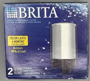 TWO BRITA 36312 Water Filters for Brita (2-pack) Silver Chrome BRAND NEW faucet - Picture 1 of 6